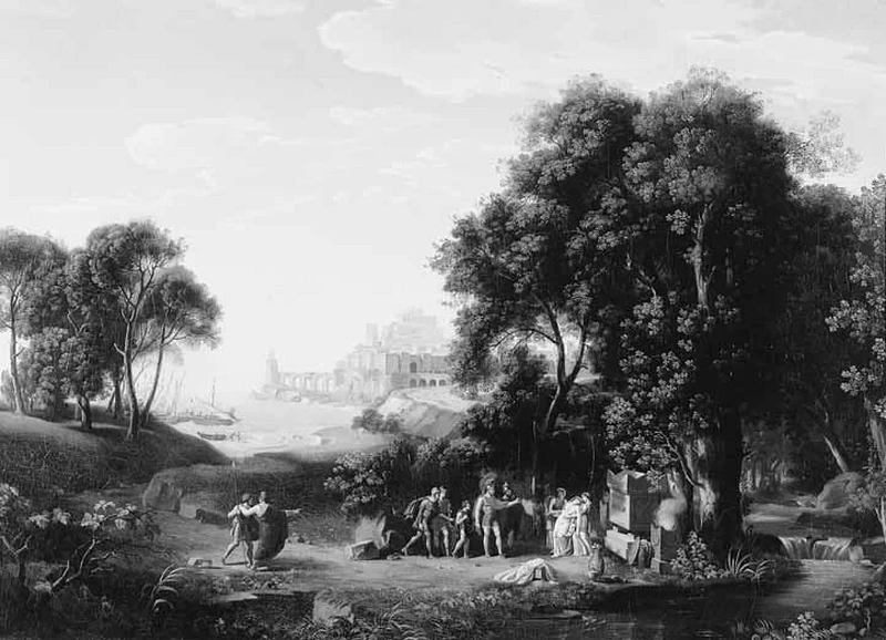 Luigi Basiletti-8-Enea incontra Andromeda a Butrinto-Civici Musei, Brescia